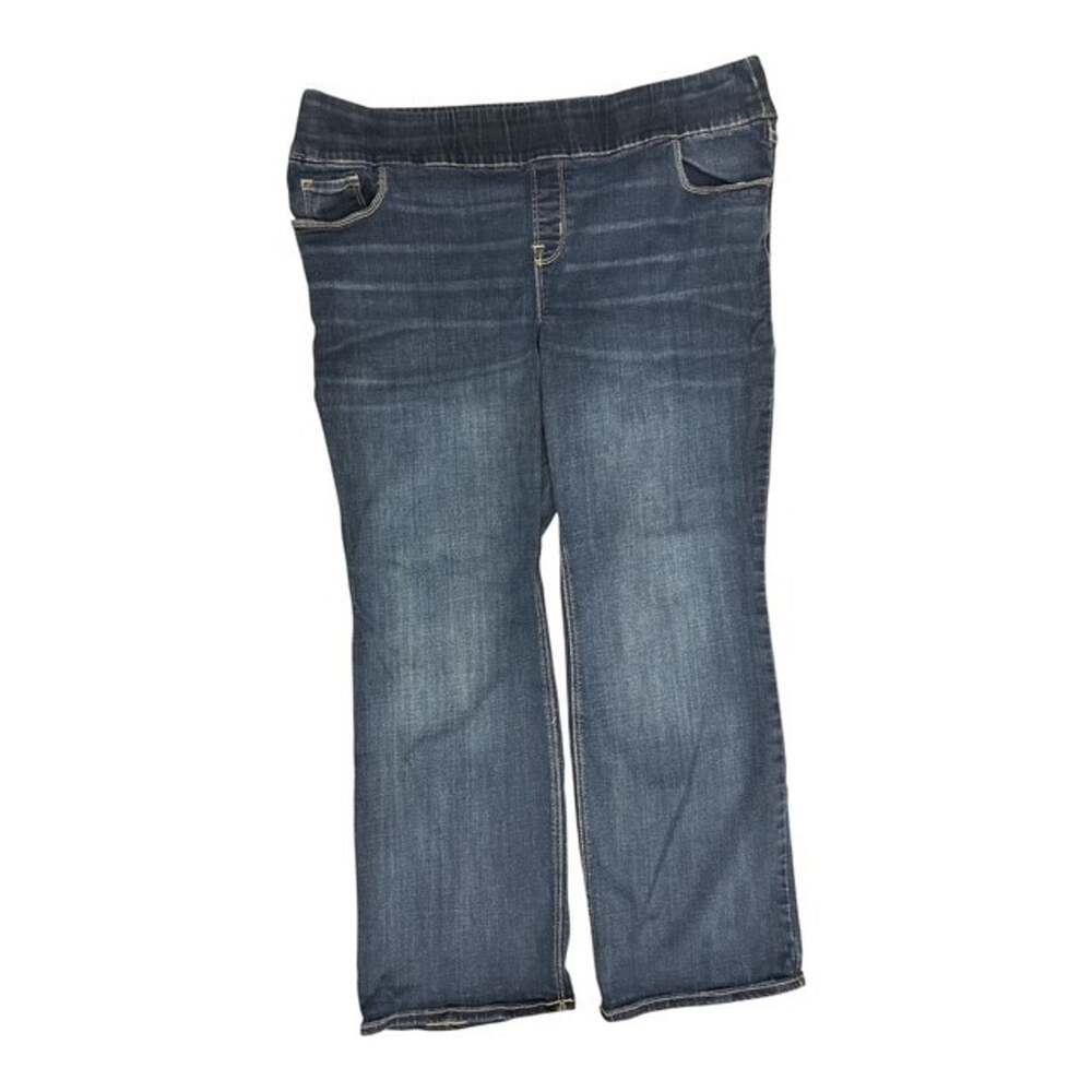 Old Navy Women Plus 22 Boot Cut Jeans Blue High Rise Tummy Control Waist Pull On